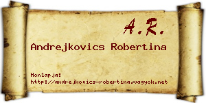 Andrejkovics Robertina névjegykártya